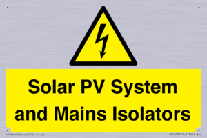 Solar PV System and Mains Isolators